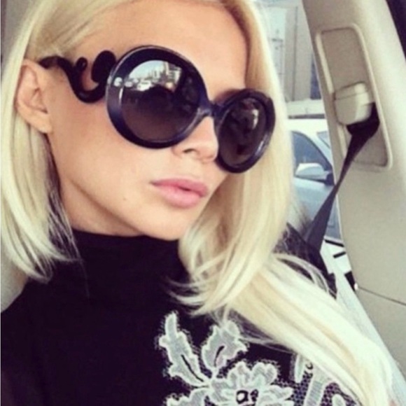 Stylish Leopard Oversized Baroque Swirl Hollywood UV 400 Unbranded Sunglasses‼️ - Picture 1 of 6